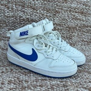 Nike Court Borough Mid 2 Kids Shoes White/Royal Blue